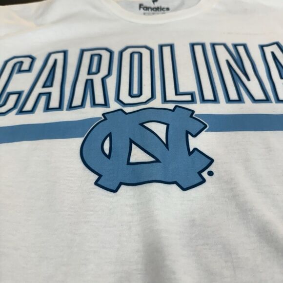 UNC University of North Carolina White t-shirt small Fanatics sportswear NC Blue - Picture 9 of 12